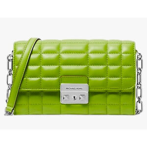 Michael Kors Tribeca Quilted Leather Shoulder Bag -Pear
